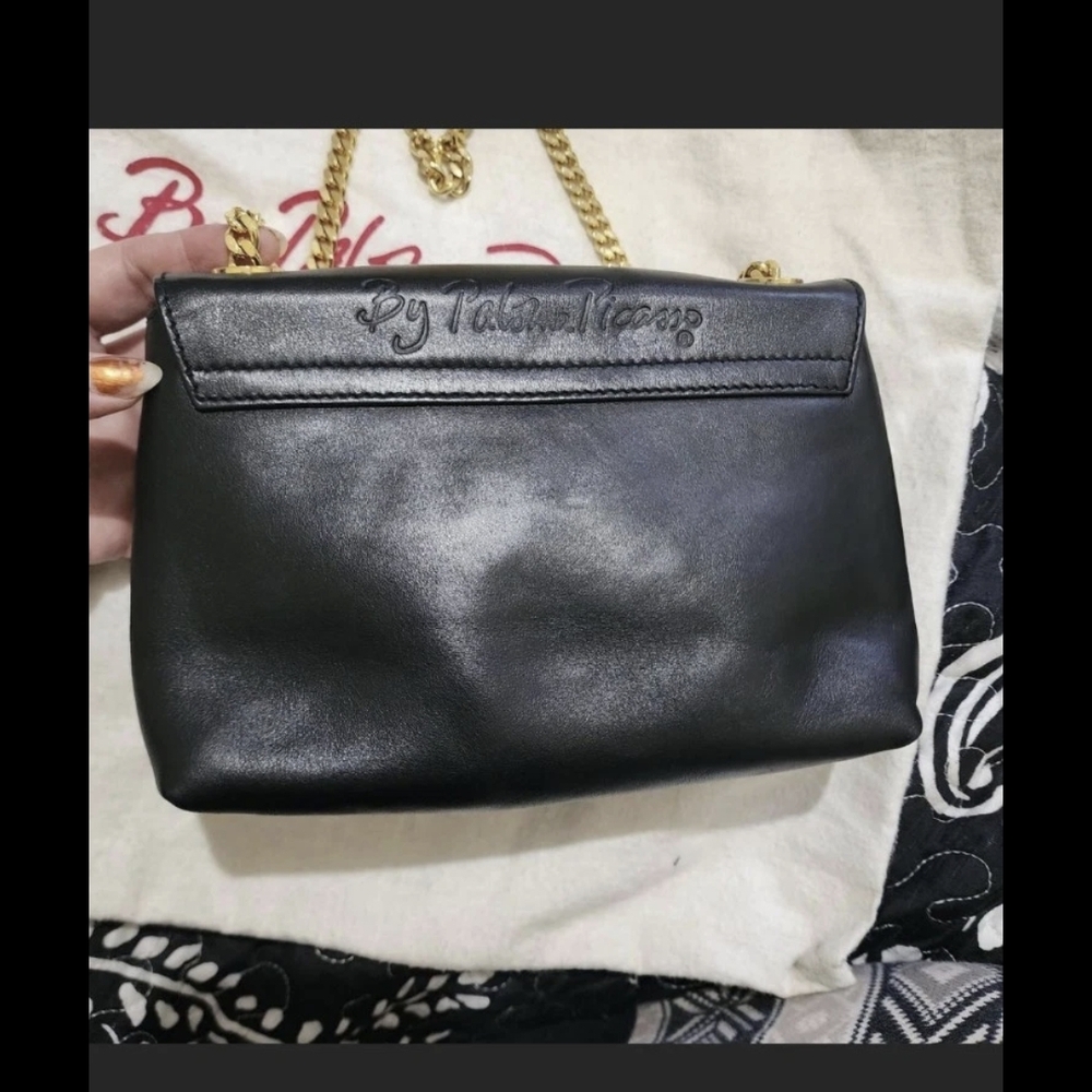 Paloma Picasso Black Leather Chain Bag - Picture 6 of 7